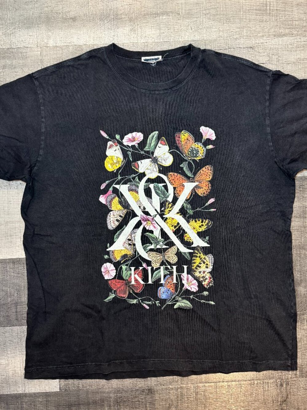 Kith & Kin Butterfly Graphic Premium T-Shirt Black Men's XL